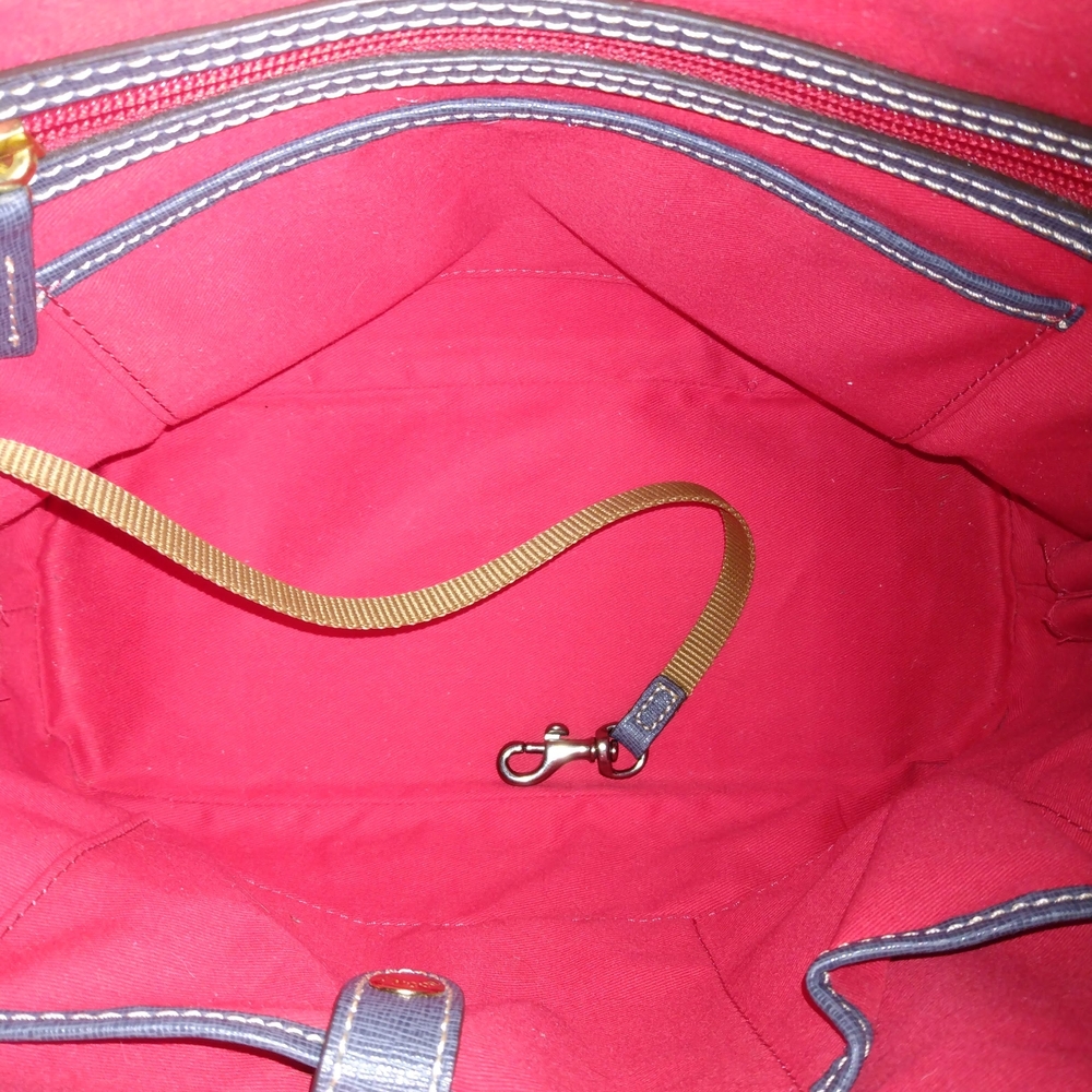 NEW Dooney & Bourke Saffiano Leather Zip Zip Satchel- Elephant w/Silver Hardware - Picture 3 of 10